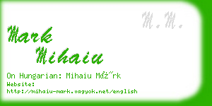 mark mihaiu business card